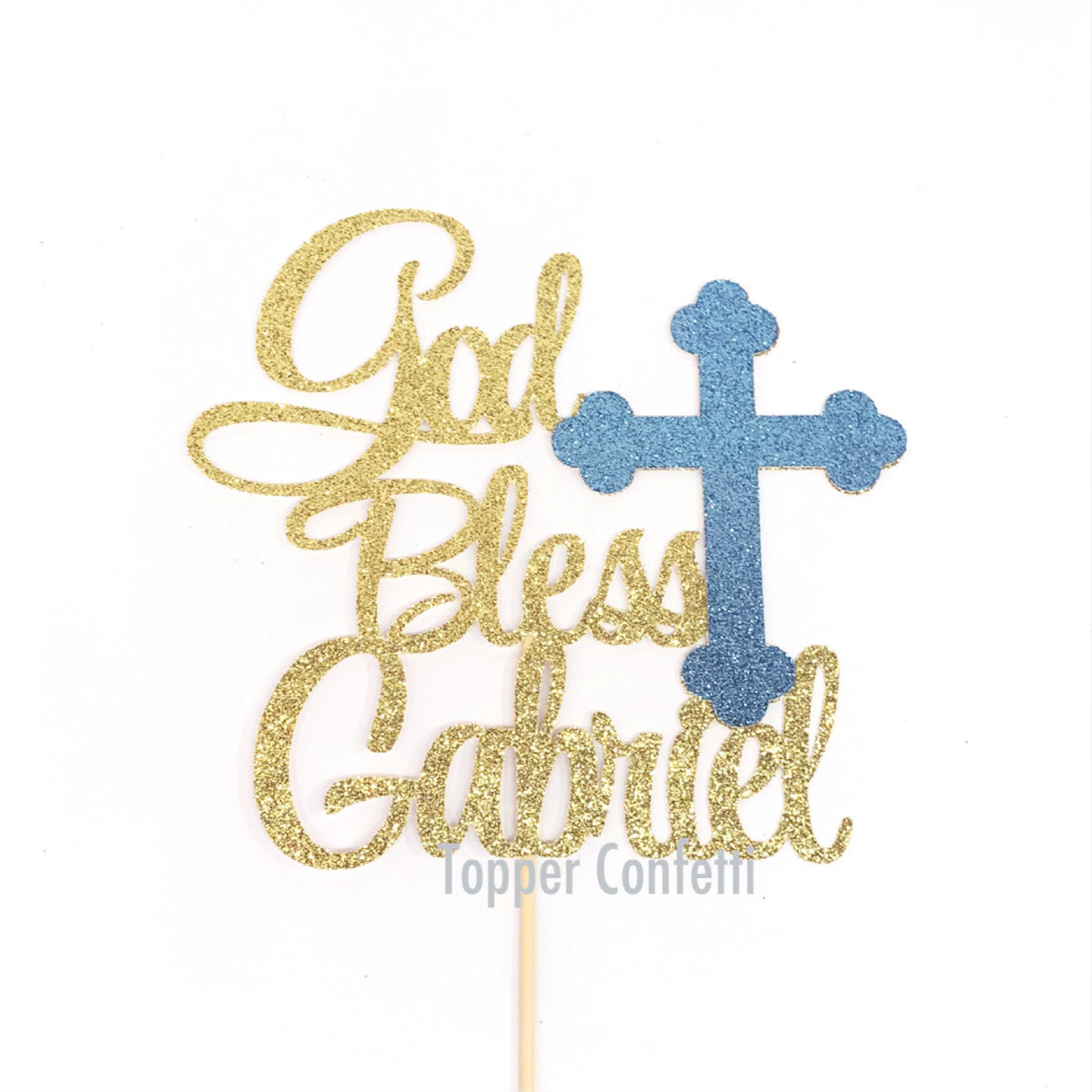 Custom God Bless Cake Topper – Topper Confetti